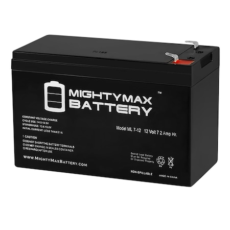 12V 7.2AH Battery For Platinum Access BLSW814 Gate + 12V 1Amp Charger
